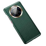 For Huawei Mate 40 Pro+ Carbon Fiber Leather Texture Kevlar Anti-fall Phone Protective Case(Green)