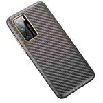 For Huawei P40 Carbon Fiber Leather Texture Kevlar Anti-fall Phone Protective Case(Grey)