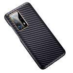 For Huawei P40 Pro+ Carbon Fiber Leather Texture Kevlar Anti-fall Phone Protective Case(Black)