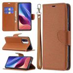 For Xiaomi Mi 11i / Poco F3 / Redmi K40 /K40 Pro Litchi Texture Pure Color Horizontal Flip Leather Case with Holder & Card Slots & Wallet & Lanyard(Brown)