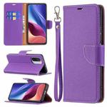 For Xiaomi Mi 11i / Poco F3 / Redmi K40 /K40 Pro Litchi Texture Pure Color Horizontal Flip Leather Case with Holder & Card Slots & Wallet & Lanyard(Purple)