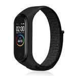 For Xiaomi Mi Band 6 Nylon Weave Watch Bands(Reflective Black)