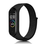 For Xiaomi Mi Band 6 Nylon Weave Watch Bands(Solid Black)