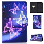 For Samsung Galaxy Tab A7 Lite 8.7 (2021) T220 / T225 Voltage Texture Colored Drawing Horizontal Flip Leather Case, with Holder & Card Slots(Starry Butterflies)