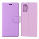 For Xiaomi Redmi Note 10 Pro / Note 10 Pro Max Silk Texture Horizontal Flip Leather Case with Holder & Card Slots & Wallet & Photo Frame(Purple)