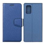 For Xiaomi Mi 10 Lite 5G Silk Texture Horizontal Flip Leather Case with Holder & Card Slots & Wallet & Photo Frame(Blue)