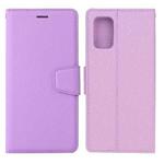 For Xiaomi Mi 10 Lite 5G Silk Texture Horizontal Flip Leather Case with Holder & Card Slots & Wallet & Photo Frame(Purple)