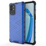 For OnePlus 9R Shockproof Honeycomb PC + TPU Case(Blue)