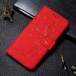 For Xiaomi Mi 11 Ultra Litchi Texture Feather Embossing Pattern Horizontal Flip Leather Case with Holder & Card Slots & Wallet & Photo Frame & Lanyard(Red)