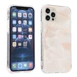 For iPhone 12 / 12 Pro Gold Sands Dual-side IMD Marble Pattern Acrylic + TPU Shockproof Case(White)
