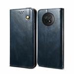 For Xiaomi Redmi Note 9 5G (CN Version) Simple Wax Crazy Horse Texture Horizontal Flip Leather Case with Card Slots & Wallet(Navy Blue)