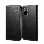 For Xiaomi Redmi Note10 4G (CN Version) / Note 10S (Global Official) Simple Wax Crazy Horse Texture Horizontal Flip Leather Case with Card Slots & Wallet(Black)