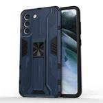 For Samsung Galaxy S21+ 5G Supersonic PC + TPU Shock-proof Case with Holder(Dark Blue)
