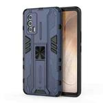 For vivo iQOO Neo5 Supersonic PC + TPU Shock-proof Case with Holder(Dark Blue)