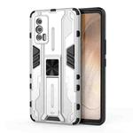 For vivo iQOO Neo5 Supersonic PC + TPU Shock-proof Case with Holder(Silver)