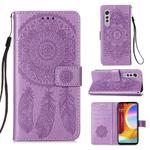 For LG Velvet 2 Pro Dream Catcher Printing Horizontal Flip Leather Case with Holder & Card Slots & Wallet & Lanyard(Purple)