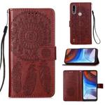 For Motorola Moto E7 Power Dream Catcher Printing Horizontal Flip Leather Case with Holder & Card Slots & Wallet & Lanyard(Red)