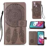 For Motorola Moto G30 / G10 / G10 Power Dream Catcher Printing Horizontal Flip Leather Case with Holder & Card Slots & Wallet & Lanyard(Grey)