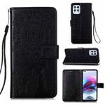 For Motorola Moto G100 / Edge S Dream Catcher Printing Horizontal Flip Leather Case with Holder & Card Slots & Wallet & Lanyard(Black)