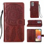 For Samsung Galaxy A32 4G (EU Version) Dream Catcher Printing Horizontal Flip Leather Case with Holder & Card Slots & Wallet & Lanyard(Red)