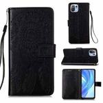 For Xiaomi Mi 11 Lite Dream Catcher Printing Horizontal Flip Leather Case with Holder & Card Slots & Wallet & Lanyard(Black)