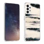 For Samsung Galaxy A32 4G Gold Sands Dual-side IMD Marble Pattern Acrylic + TPU Shockproof Case(Black Sands)
