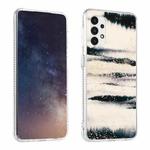 For Samsung Galaxy A32 5G Gold Sands Dual-side IMD Marble Pattern Acrylic + TPU Shockproof Case(Black Sands)