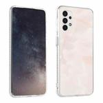 For Samsung Galaxy A72 5G / 4G Gold Sands Dual-side IMD Marble Pattern Acrylic + TPU Shockproof Case(White)