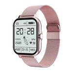 GT20 1.69 inch TFT Screen IP67 Waterproof Smart Watch, Support Music Control / Bluetooth Call / Heart Rate Monitoring / Blood Pressure Monitoring, Style:Steel Strap(Pink)