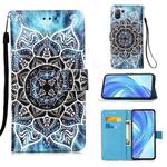 For Xiaomi Mi 11 Lite Colored Drawing Pattern Plain Weave Horizontal Flip Leather Case with Holder & Card Slot & Wallet & Lanyard(Undersea Mandala)