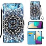 For Samsung Galaxy A02 / M02 (Global) Colored Drawing Pattern Plain Weave Horizontal Flip Leather Case with Holder & Card Slot & Wallet & Lanyard(Undersea Mandala)