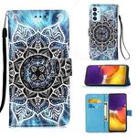 For Samsung Galaxy A82 5G Colored Drawing Pattern Plain Weave Horizontal Flip Leather Case with Holder & Card Slot & Wallet & Lanyard(Undersea Mandala)