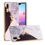For Huawei P20 Hot Stamping Geometric Marble IMD Craft TPU Protective Case(Pineapple)