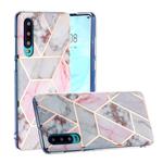 For Huawei P30 Hot Stamping Geometric Marble IMD Craft TPU Protective Case(Hexagon)