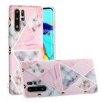 For Huawei P30 Pro Hot Stamping Geometric Marble IMD Craft TPU Protective Case(Rhombus)
