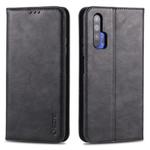 For Huawei Honor 20 Pro AZNS Retro Texture Magnetic Horizontal Flip PU Leather Case with Holder & Card Slots & Photo Frame(Black)