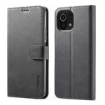 For Xiaomi Mi 11 Lite LC.IMEEKE Calf Texture Horizontal Flip Leather Case, with Holder & Card Slots & Wallet(Black)