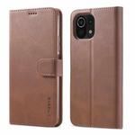 For Xiaomi Mi 11 Lite LC.IMEEKE Calf Texture Horizontal Flip Leather Case, with Holder & Card Slots & Wallet(Coffee)