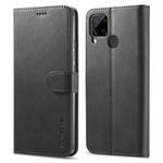 For OPPO Realme C15 / C12 / C25 LC.IMEEKE Calf Texture Horizontal Flip Leather Case, with Holder & Card Slots & Wallet(Black)