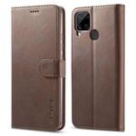 For OPPO Realme C15 / C12 / C25 LC.IMEEKE Calf Texture Horizontal Flip Leather Case, with Holder & Card Slots & Wallet(Brown)