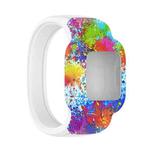 For Garmin Vivofit JR3 No Buckle Silicone Printing Watch Band, Size:S(Painted)