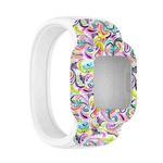 For Garmin Vivofit JR3 No Buckle Silicone Printing Watch Band, Size:S(Facial Makeup)