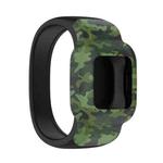 For Garmin Vivofit JR3 No Buckle Silicone Printing Watch Band, Size:L(Camouflage Green)