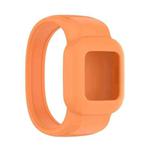 For Garmin Vivofit JR3 No Buckle Silicone Pure Color Watch Band, Size:L(Orange)