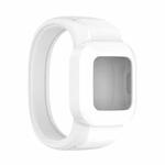 For Garmin Vivofit JR3 No Buckle Silicone Pure Color Watch Band, Size:L(White)