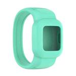 For Garmin Vivofit JR3 No Buckle Silicone Pure Color Watch Band, Size:L(Teal)