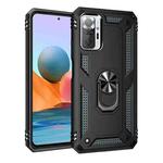 For Xiaomi Redmi Note 10 Pro / Note 10 Pro Max Shockproof TPU + PC Protective Case with 360 Degree Rotating Holder(Black)