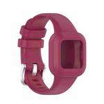 For Garmin Vivofit JR3 Silicone Pure Color Watch Band(Wine Red)