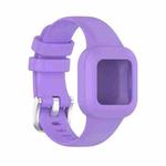 For Garmin Vivofit JR3 Silicone Pure Color Watch Band(Light Purple)