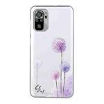 For Xiaomi Redmi Note 10 4G Coloured Drawing Pattern Transparent TPU Protective Case(Dandelion)